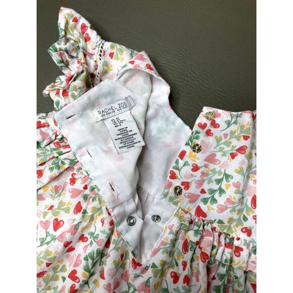 Rachel Zoe Dress Girls Size 4T Snap Back Ruffle Hem Short Sleeves Spring - Picture 5 of 6